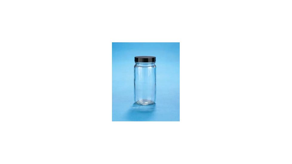 VWR Standard Bottles, Case of 1, Clear, Wide Mouth Convenience Packs With Caps Attached, VW5310448V26