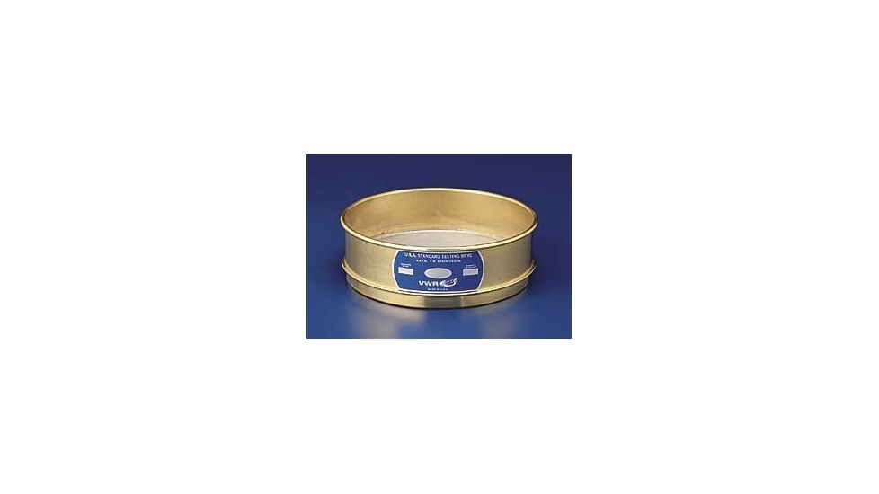 VWR Testing Sieves, 12 Brass Frame, Stainless Steel Wire Cloth 325BS12F Full Height