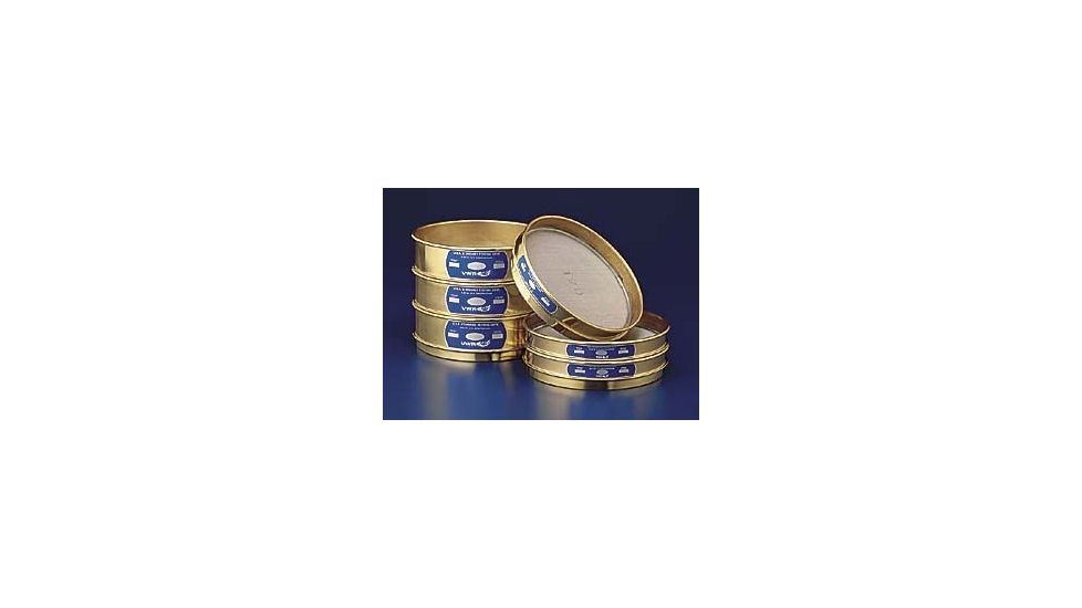 VWR Testing Sieves, 8 Brass Frame, Stainless Steel Wire Cloth 500BS8H Half Height