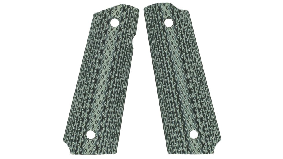 VZ Grips 1911 Diamond Back Grip Panels, Diamond Texture G10, Black/Gray, DBBGXA