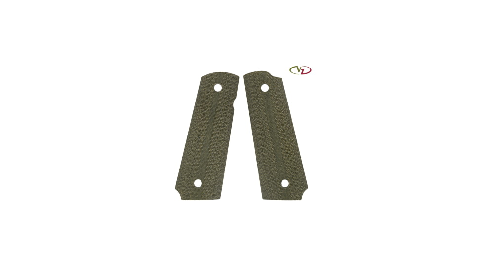 VZ Grips Hand Polished - 1911 Grips - Green Canvas, 320P-GC
