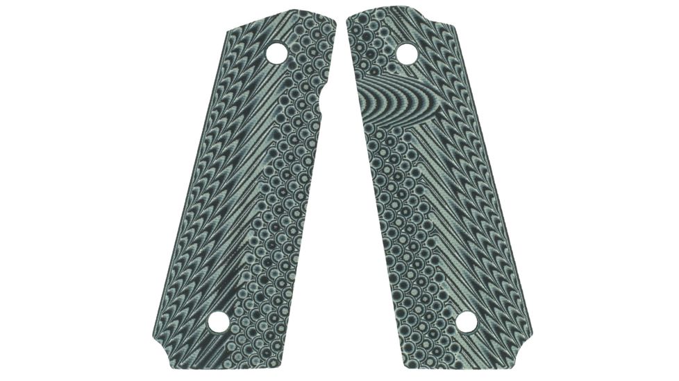VZ Grips 1911 Operator II Grip Panels, Aggressive Textured G10, Black/Gray, O2BGXA