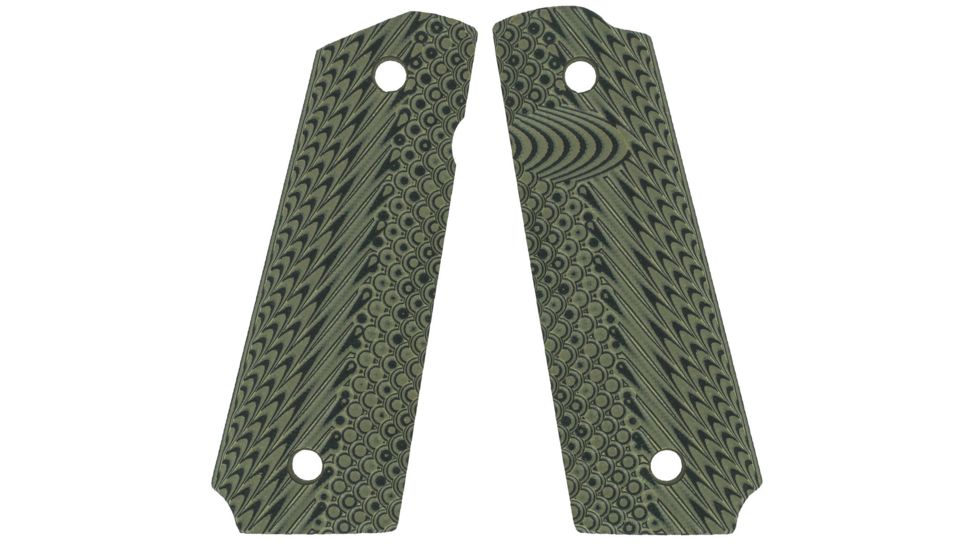 VZ Grips 1911 Operator II Grip Panels, Aggressive Textured G10, Dirty Olive, O2DOXA