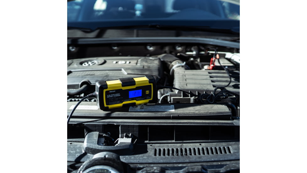 Wagan 4A Intelligent Battery Charger, Yellow, One Size, EL7403