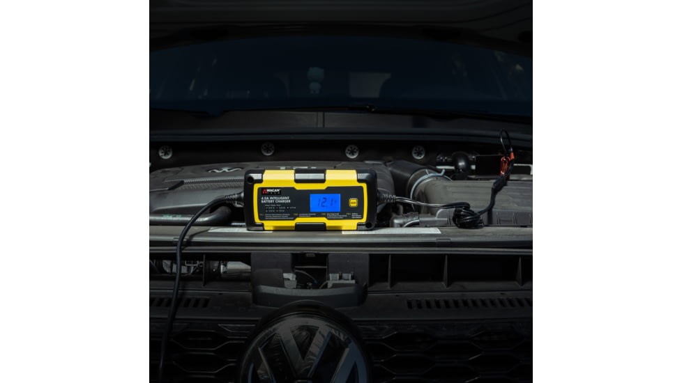 Wagan 4A Intelligent Battery Charger, Yellow, One Size, EL7403