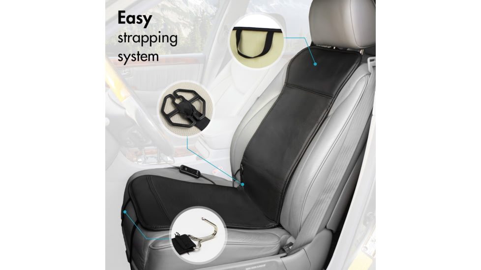 Wagan Auto Sport Heated Seat Cushion, Black, One Size, IN9449