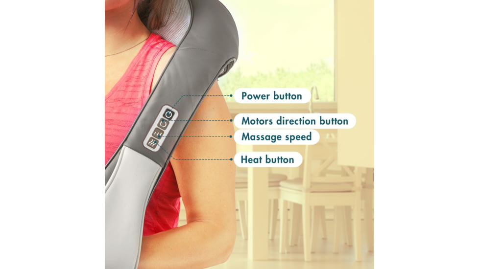 Wagan Heated Shiatsu Massage Belt, Gray, One Size, IN9531