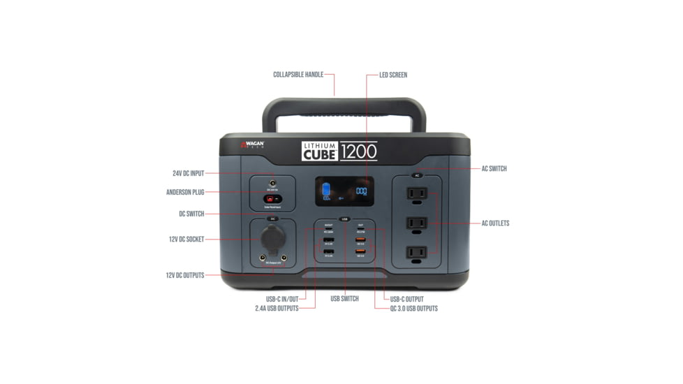Wagan Lithium Cube 1200, Gray, One Size, EL8836