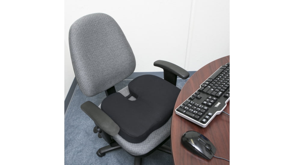 Wagan RelaxFusion Coccyx Cushion, Black, One Size, IN9113