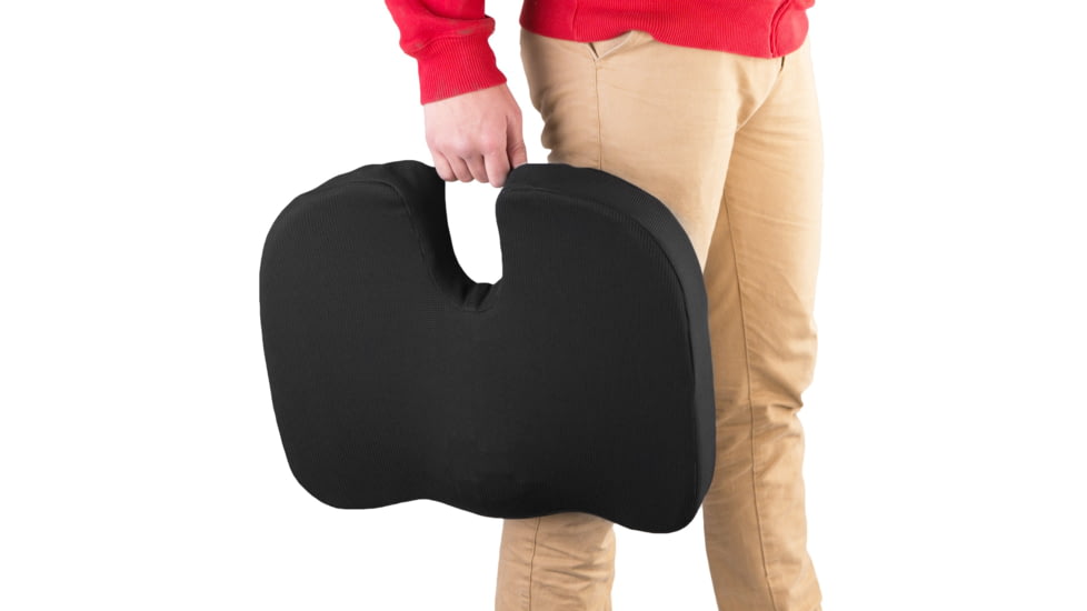 Wagan RelaxFusion Coccyx Cushion, Black, One Size, IN9113