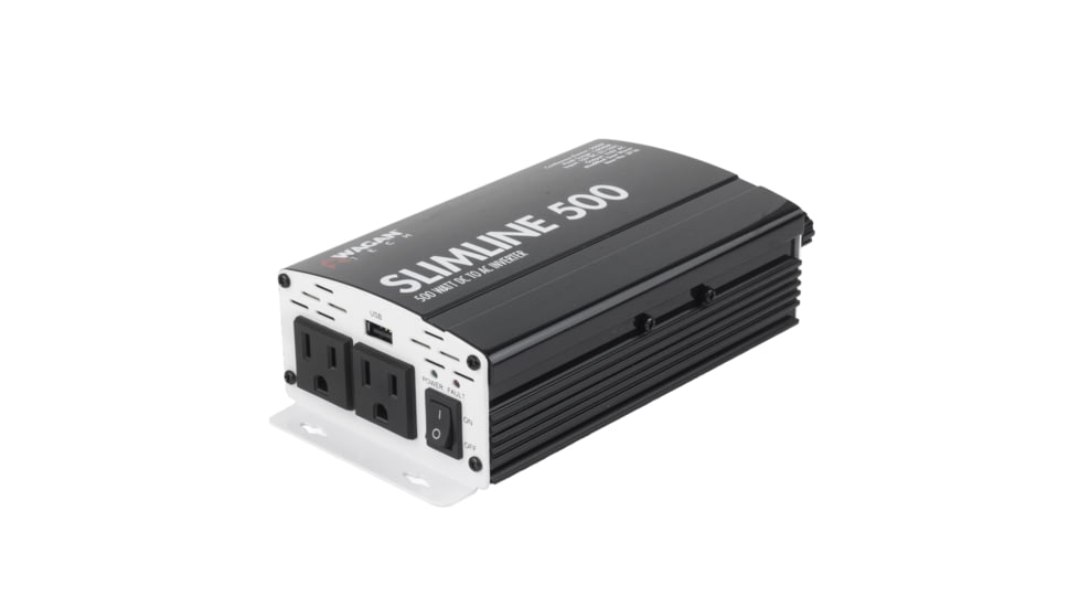 Wagan SlimLine AC 500W Inverter, Black, One Size, EL3716