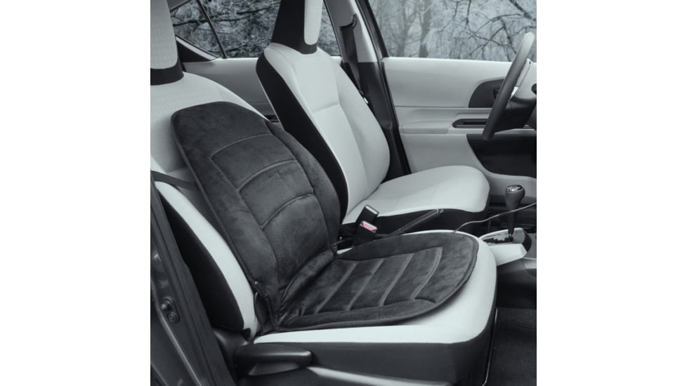 Wagan Tech 12-Volt Deluxe Velour Heated Seat Cushion, Black, One Size, IN9448
