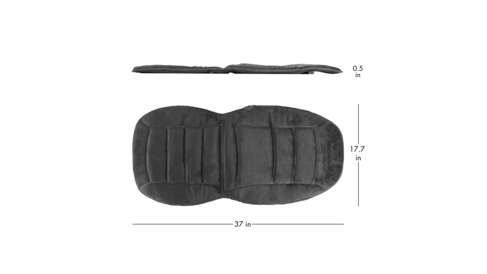 Wagan Tech 12-Volt Deluxe Velour Heated Seat Cushion, Black, One Size, IN9448