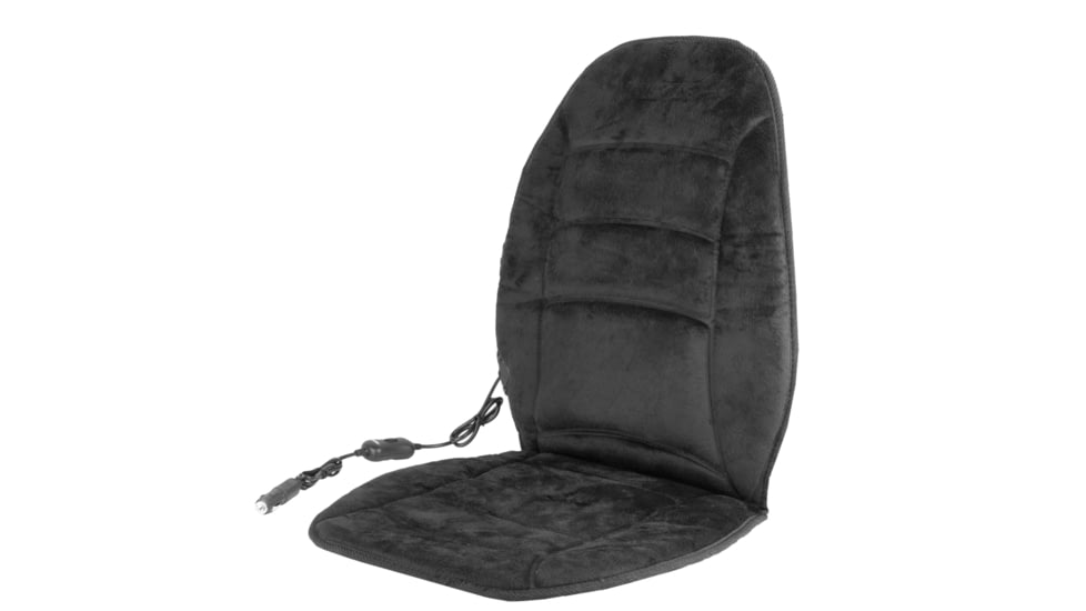 Wagan Tech 12-Volt Deluxe Velour Heated Seat Cushion, Black, One Size, IN9448