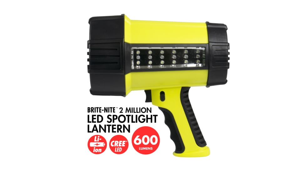 Wagan Tech Brite-Nite 2 Million LED Spotlight Lantern Li-Ion, Yellow, One Size, EL2484