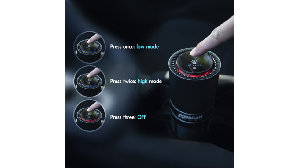 Wagan Tech USB Deluxe Air Purifier, Gray, One Size, EL2872