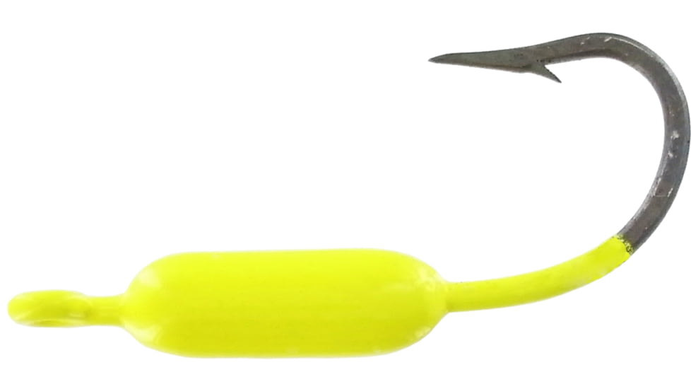 Wahoo Fishing Products Wahoo Yellowtail Fever Jighead, 1/16 oz, Sz 2 Hook Chartreuse, 10/Bag, WAH-YTJ16-10