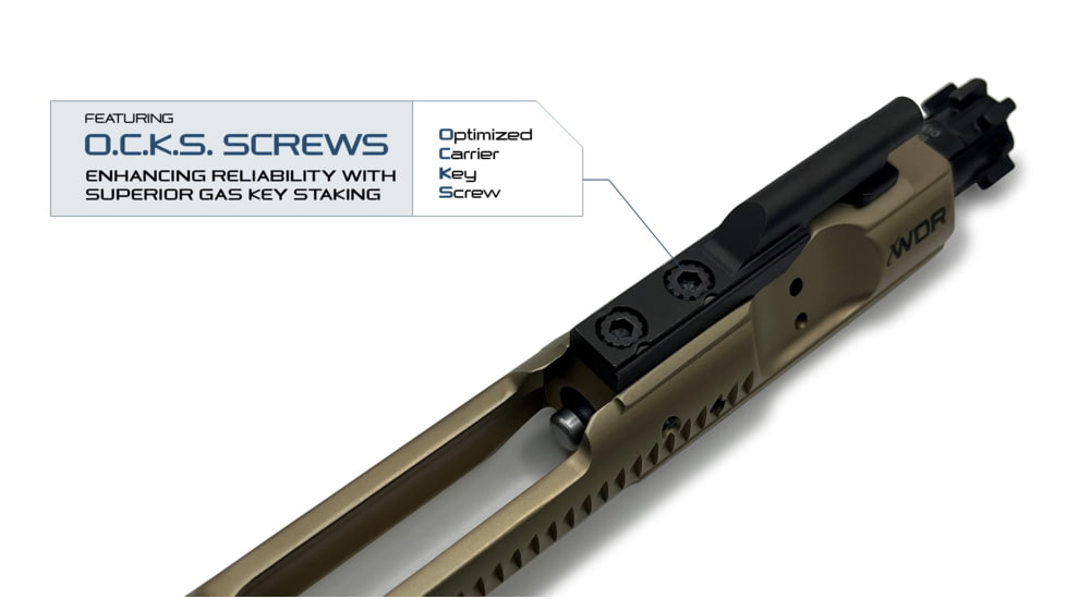 Walker Defense Research Steel Bolt Carrier Group BCG, 5.56mm / .300 BLK, Flat Dark Earth, DLC, FDE-DLC-BCG-556