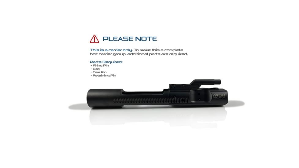 Walker Defense Research Research Titanium Bolt Carrier Only, No Bolt, 5.56x45mm NATO, .223 Remington, .300 AAC Blackout, TI-556-CARRIER