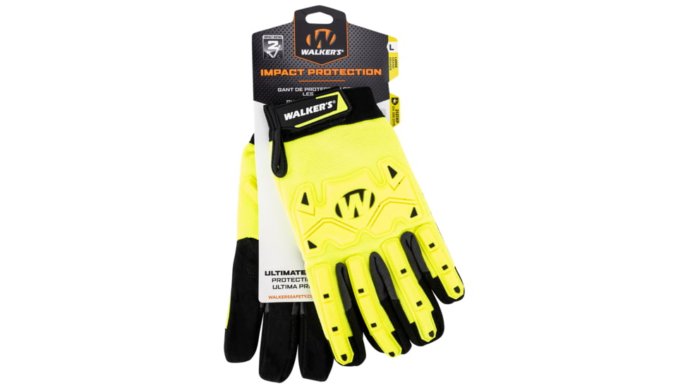 Walker's GWP-SF-HVFFIL2-SM Impact Protection Gloves Yellow/Black Synthetic/Synth