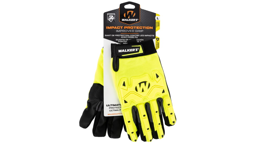 Walker's GWP-SF-HVFFPUIL2-SM Impact Resistance Gloves Yellow/Black Small