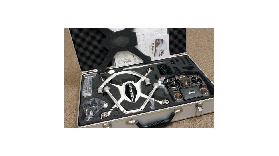 Walkera Pro FPV Aerial Photograph RTF Quadcopter w/ iLook 720p HD Camera &amp; Aluminum Carrying Case, White 61203