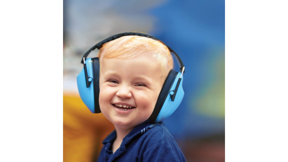 Walkers Baby &amp; Kids Passive Protection Folding Ear Muffs, 23 dB NRR, Blue, GWP-FKDM-BL