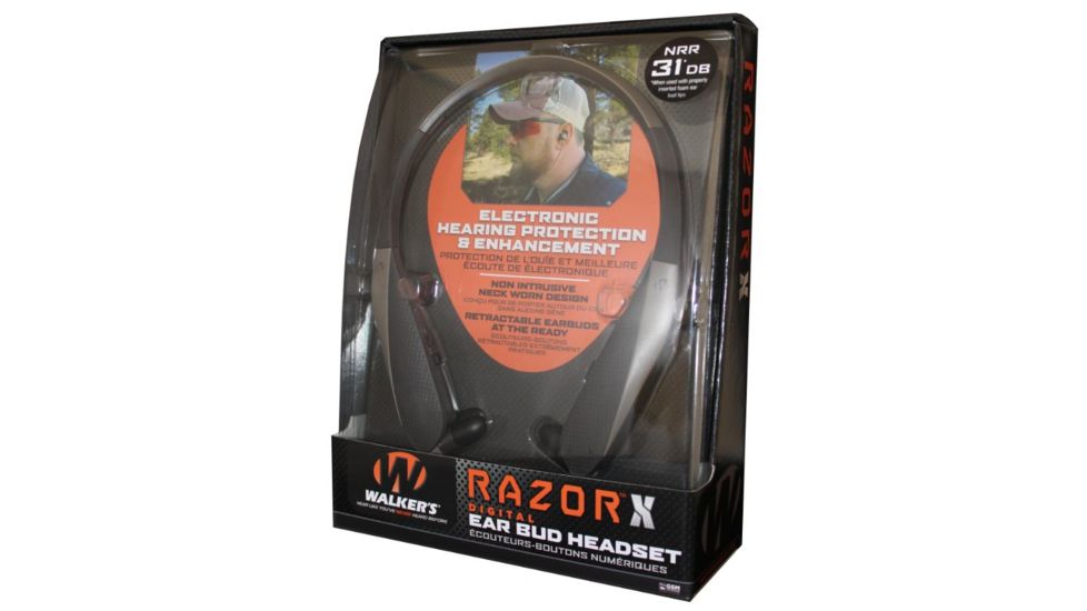 DEMO Walkers Game Ear Razor X Digital Ear Bud Hearing Enhancement Headset, 31 Db, Flat Dark Earth, GWP-NHE-DEMO