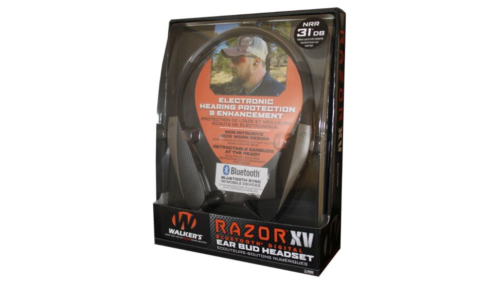 DEMO Walkers Game Ear Razor XV Digital Ear Bud Hearing Enhancement Headset W/Bluetooth, 31 Db, Flat Dark Earth, GWP-NHE-BT-DEMO