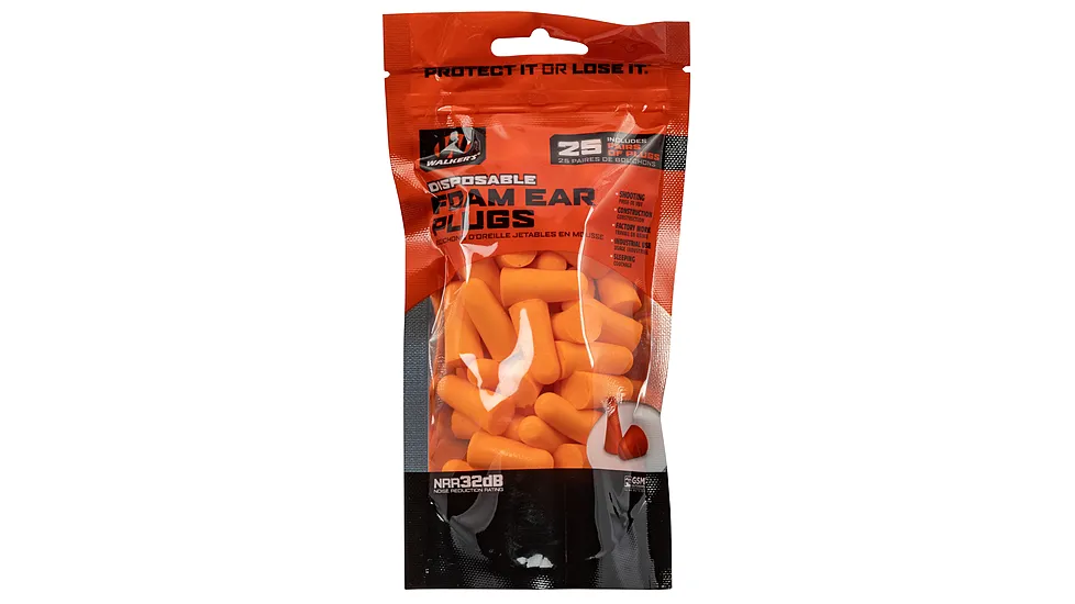 Walkers 32 DB Foam Ear Plugs