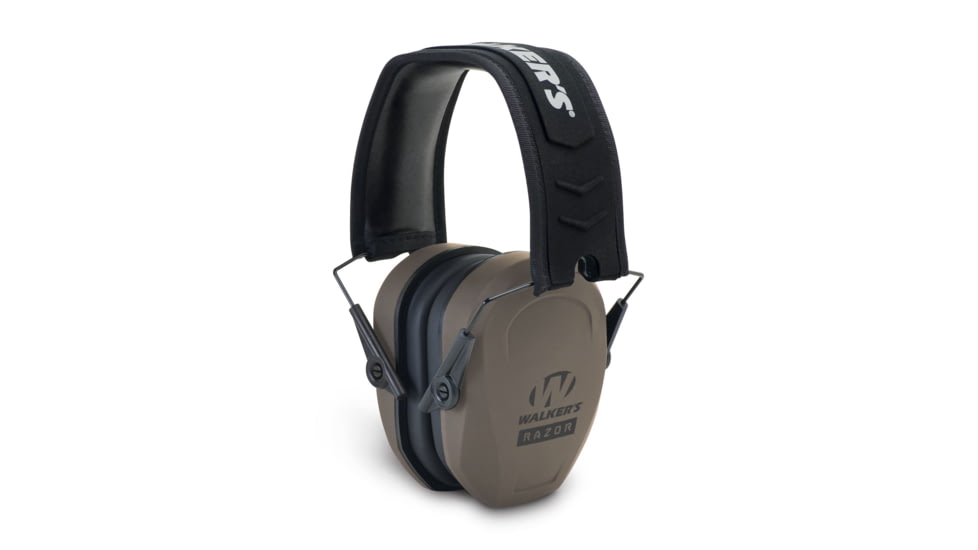 Walkers Razor Slim Passive Ear Muffs, 27 dB NRR, Flat Dark Earth, GWP-RSMPAS-FDE
