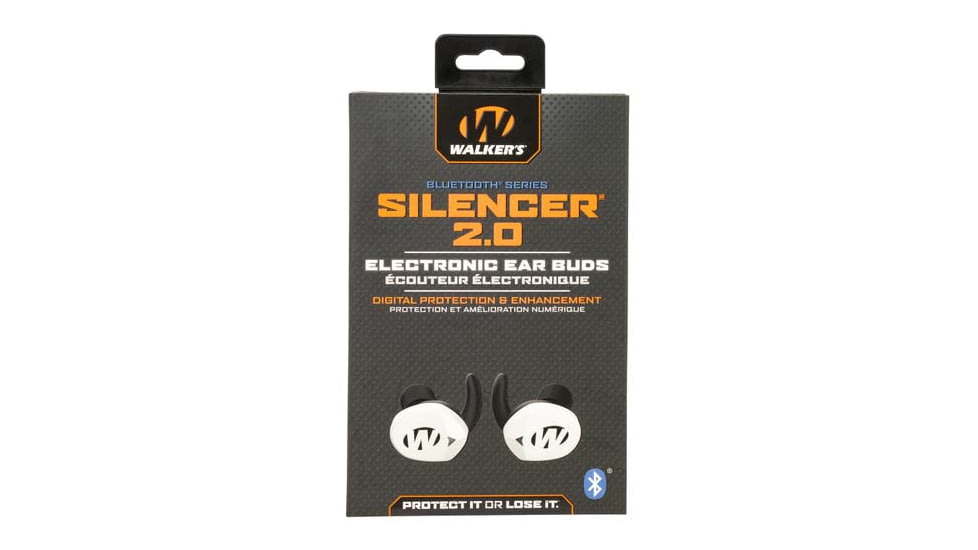Walkers GWPSLCR2BTWHT Silencer 2.0 Polymer In The Ear White Adult