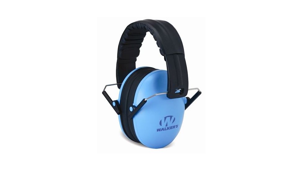 Walkers Baby &amp; Kids Passive Protection Folding Ear Muffs, 23 dB NRR, Blue, GWP-FKDM-BL