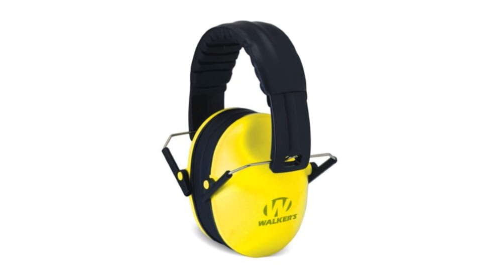 Walkers Baby &amp; Kids Passive Protection Folding Ear Muffs, 23 dB NRR, Yellow, GWP-FKDM-YL