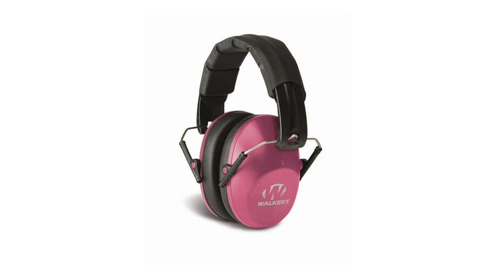 Walkers Pro Low Profile Folding Earmuffs, Pink, GWP-FPM1-PNK