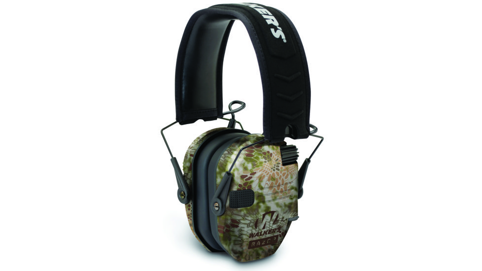 Walkers Razor Series Slim Shooter Folding Electronic Ear Muffs, 23 dB NRR, Kryptek, GWP-RSEM-KPT