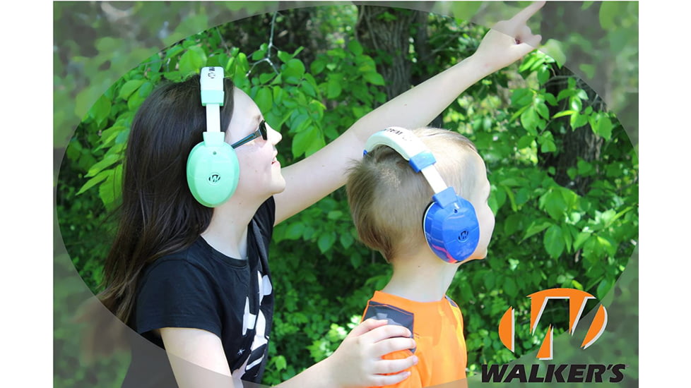 Walkers Youth Active Ear Muff, 22 dB NRR, 2 x AAA, Mint, GWP-YAM-MNT