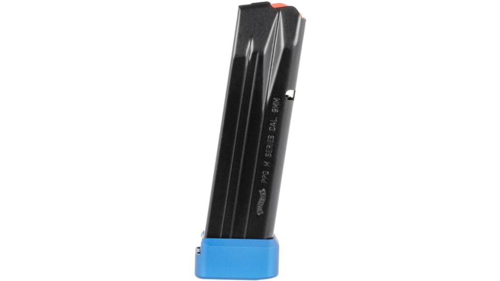Walther PPQ M2/SF Pro 15/ 17 Round 9mm Luger Pistol Magazine, Blued/Black, 1 Pack, Steel, 2836335-15-17RD