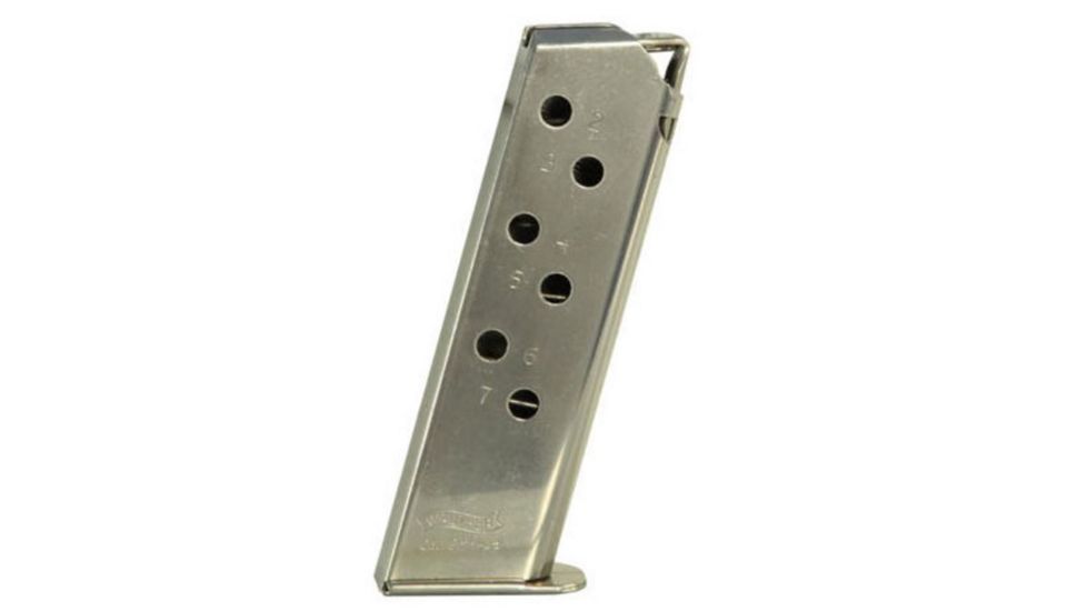 Walther PPK/S 7 Round .380 ACP Magazine, Standard, Nickel, 1 Pack, Steel, 2246011-7RD