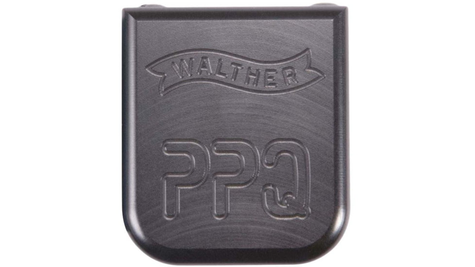 Walther PPQ +6 Competition Magazine Extension Base Pad with Spring, Black, WM3005