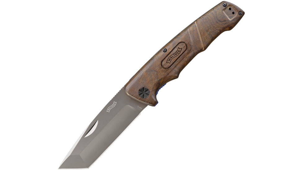 Walther BWK-4 Linerlock Folding Knife, Walnut handle, 5.0827-US