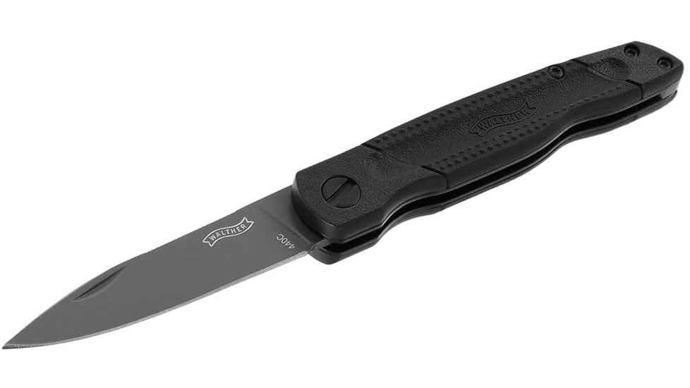 Walther CSK Folding Knife, 2.7in, 440C, Spearpoint, Polymer Rubberized Handle, 5.0849-US