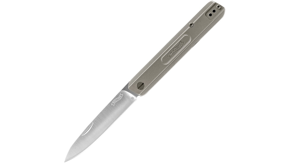 Walther Gentleman Folder Folding Knife, 2.88 satin finish D2 tool steel blade, Titanium handle, 5.0822-US