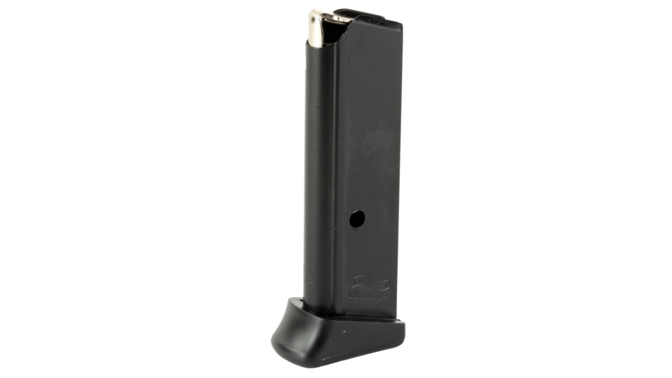 Walther Magazine, 380ACP, 6 Rounds, Fits PPK, with Finger Rest, Anti Friction Coating, Black