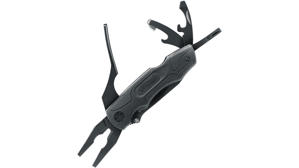 Walther MTK 2 Multi Tac Knife Folding Knife, 4.25in Closed, Black Nylon Handle, Black, 5.0788-US