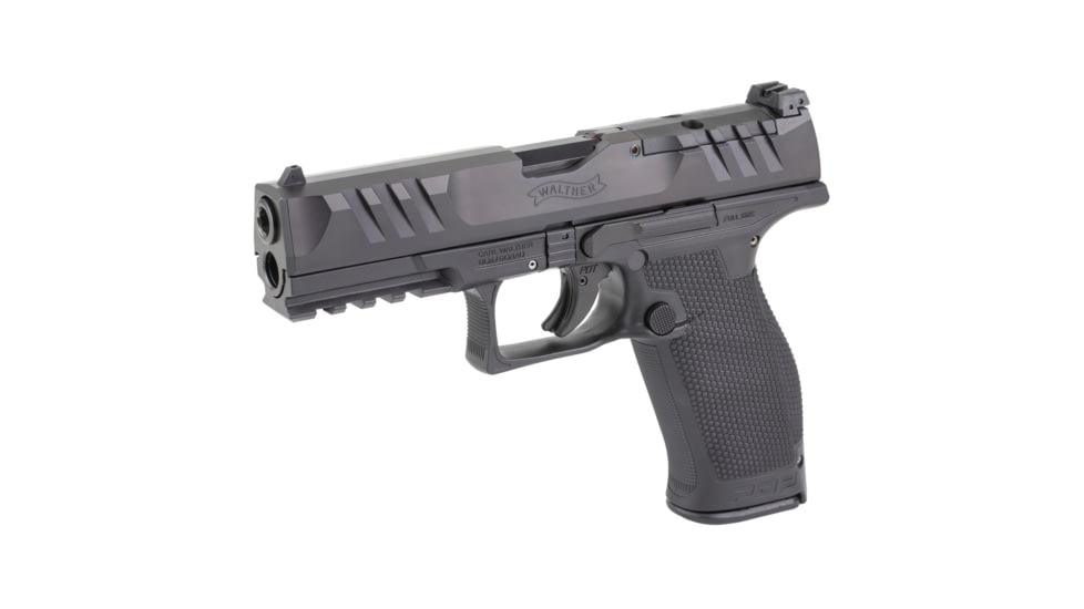 Walther PDP, Striker Fired, Semi-automatic, Polymer Frame Pistol, Full Size, 9MM, 4.5" Barrel, Black, Adjustable Rear Sight, Optics Ready, 10 Rounds, 2 Magazines, California Compliant, 2891514,