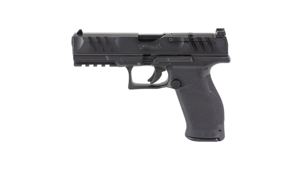 Walther PDP, Striker Fired, Semi-automatic, Polymer Frame Pistol, Full Size, 9MM, 4.5" Barrel, Black, Adjustable Rear Sight, Optics Ready, 10 Rounds, 2 Magazines, California Compliant, 2891514,