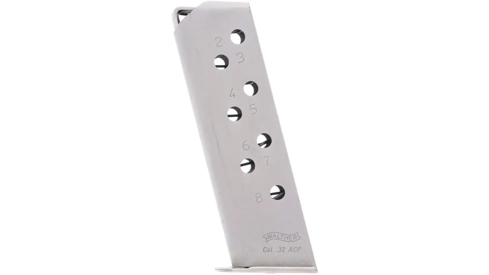 Walther MAG PP &amp; PPK/S 32 ACP FLUSH 8/RD NICKEL 3DCA35B9