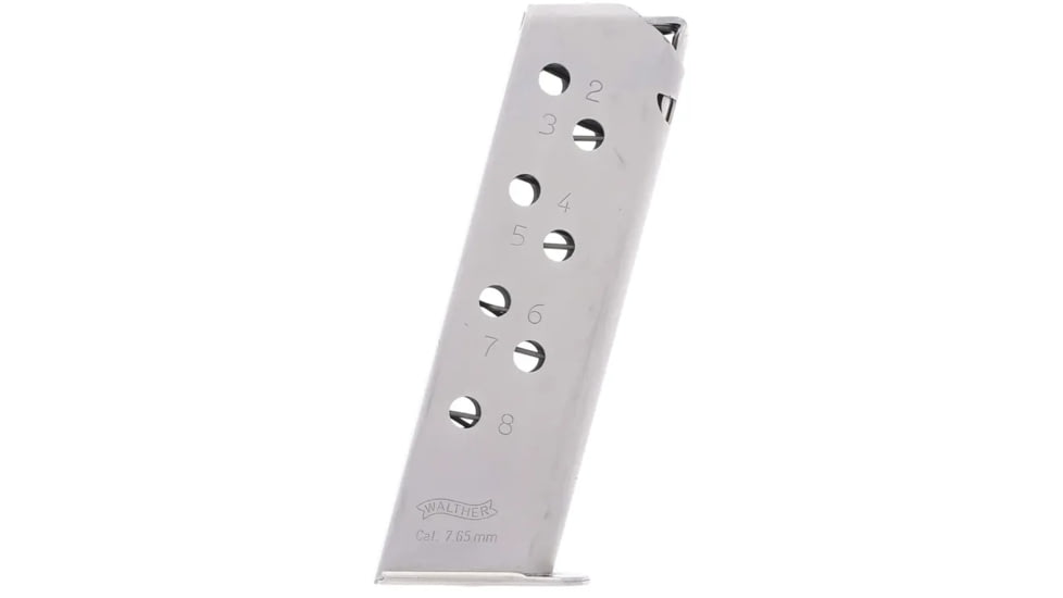 Walther MAG PP &amp; PPK/S 32 ACP FLUSH 8/RD NICKEL 3DCA35B9