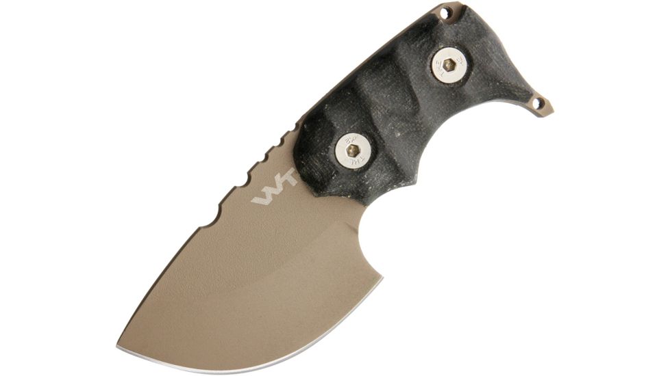 Wander Tactical Tryceratops Fixed Blade Knife, 2.75in, Black, Micarta Handle WTK04BE